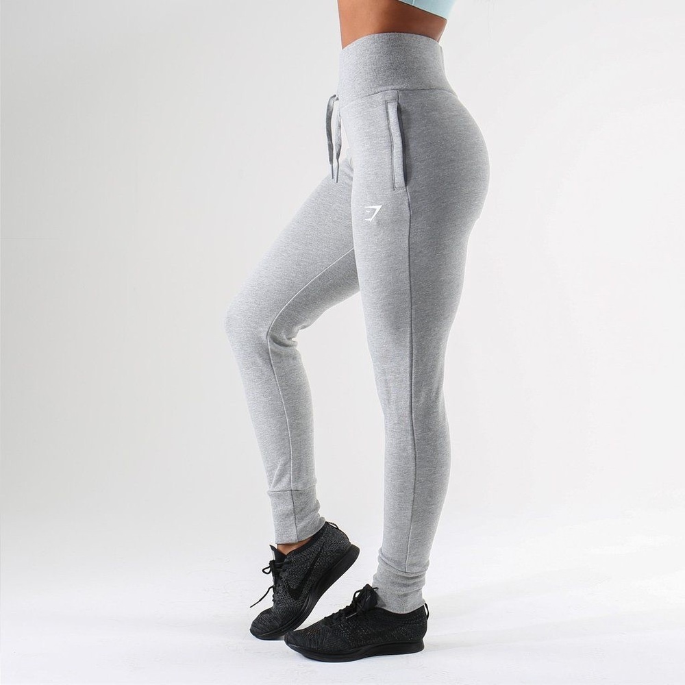 gymshark high waisted jogger bundle grey and black